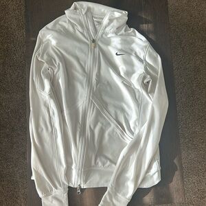 White medium Nike dri-fit jacket